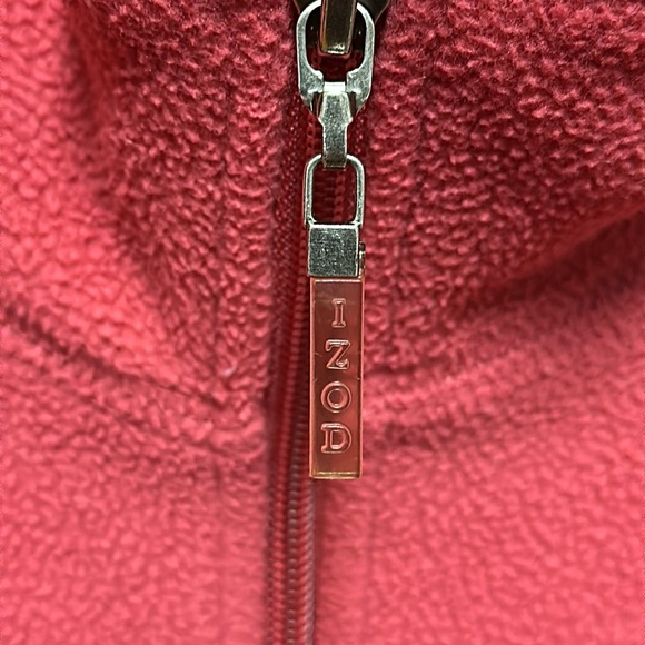IZOD salmon color two tone Zip up warm jacket. Sixe XL - Picture 4 of 9